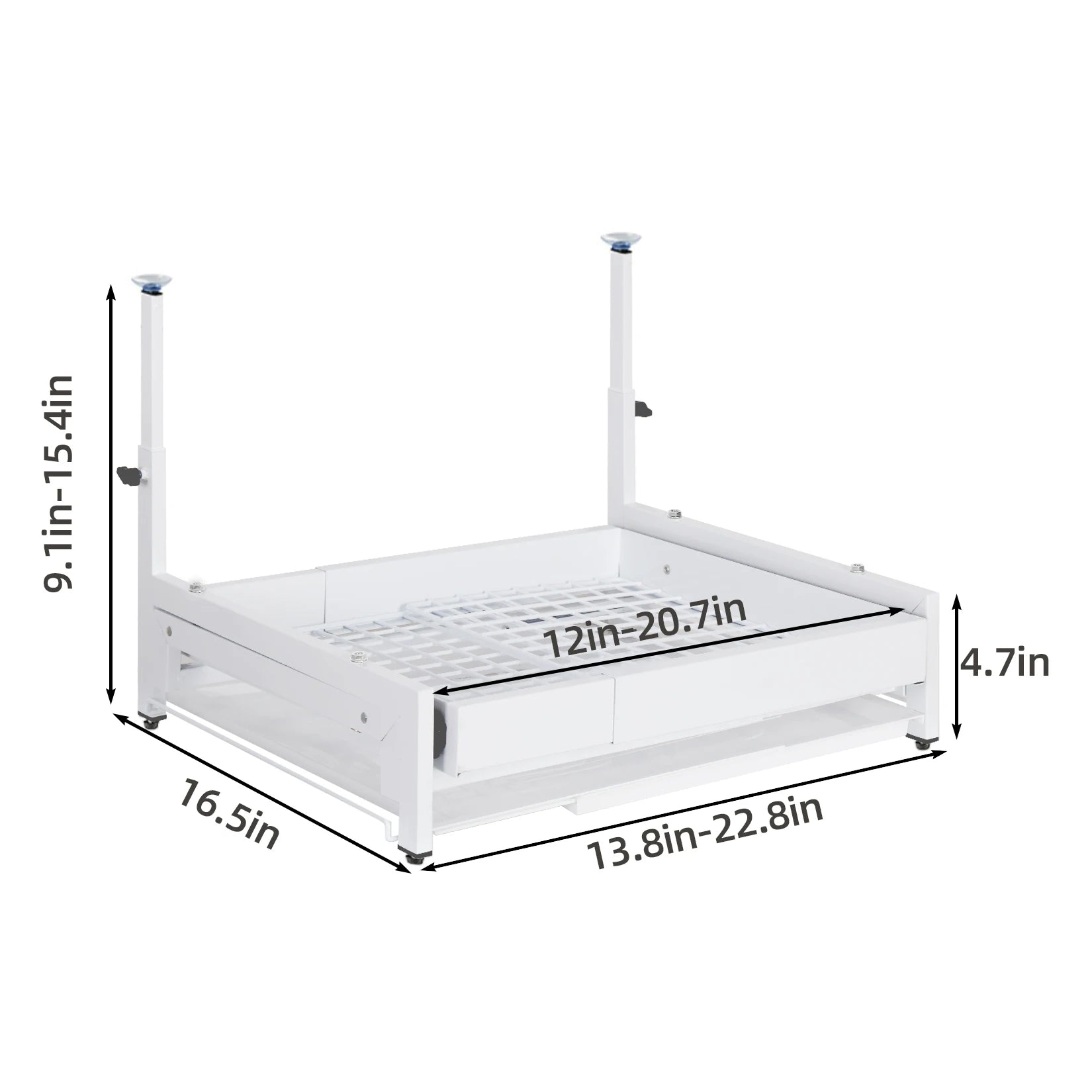 Pull out Cabinet Organizer, Expandable(13"-22.8") under sink organizer Heavy Duty Slide out Drawers for Pots and Pans