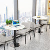 Round White Dining Table Modern Kitchen Marble Table 30