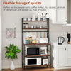 Kitchen Bakers Rack Industrial 5-Tier Microwave Oven Stand Freestanding Kitchen Utility Storage Shelf Workstation Organizer