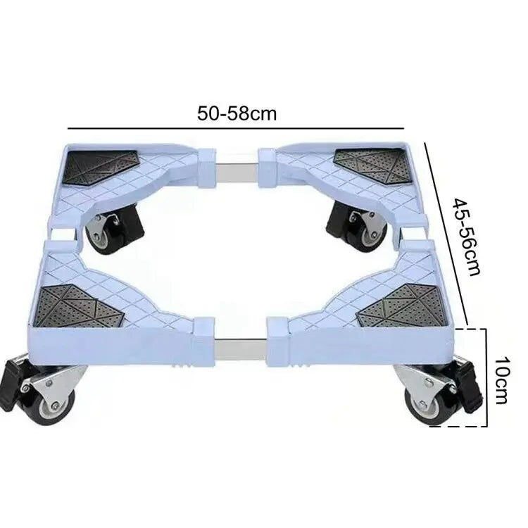 Movable Refrigerator Roller Tray Washing Machine Pedestal Mobile Base Stand with Locking Wheels for Tumble Dryers, Cookers