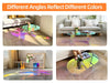 Acrylic Coffee Table, Iridescent Acrylic End Table, Colorful Acrylic Side Table 37.4 in (L) x 19.7 in (W) x 14.2IN (H)