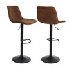 Set of 2 Bar Stools  Swivel Barstool Chairs with Back, Adjustable Height Bar Chairs, Modern Pub Kitchen Counter Height