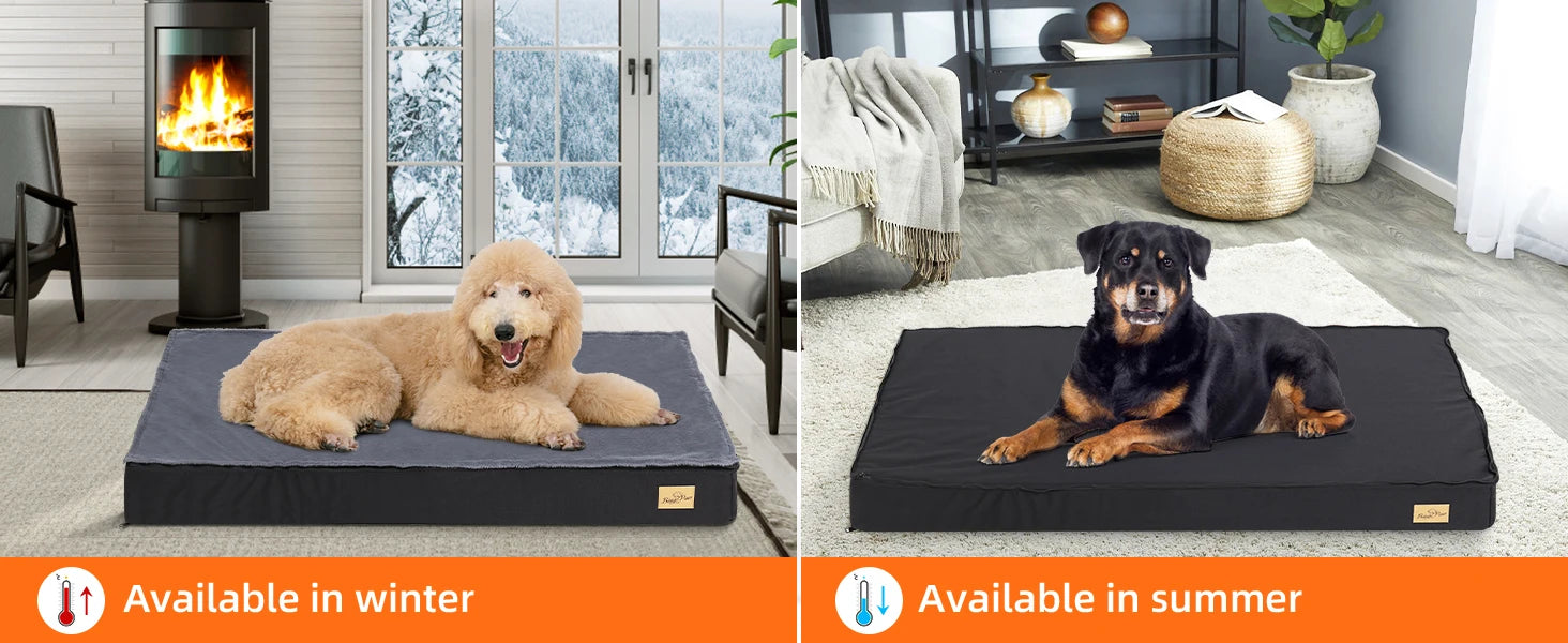 Dog Beds for Large Dogs, Orthopedic Dog Bed for Medium Large Dogs Waterproof Lining, and Non-Slip Bottom, Machine Washable