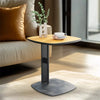 Wisfor Luxury C Table End Table Saddle Leather Top with Metal Leg, Couch Tables C Shaped Side Table for Bedroom Living Room