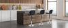 Bar Stools White Bar Chairs Breakfast Dining Stools for Kitchen Island Counter Bar Stools Set of 2 pcs Leatherette Exterior