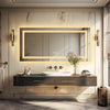 LED Bathroom Mirror Large Illuminated Dimmable Vanity Mirror with Lights, Backlit and Front Lighted Makeup Mirror for Wall