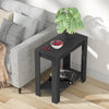 Narrow Sofa Side Table with 2-Tier Open Storage Spaces Modern Living Room Offices End Table Nightstand for Condos, Apartment