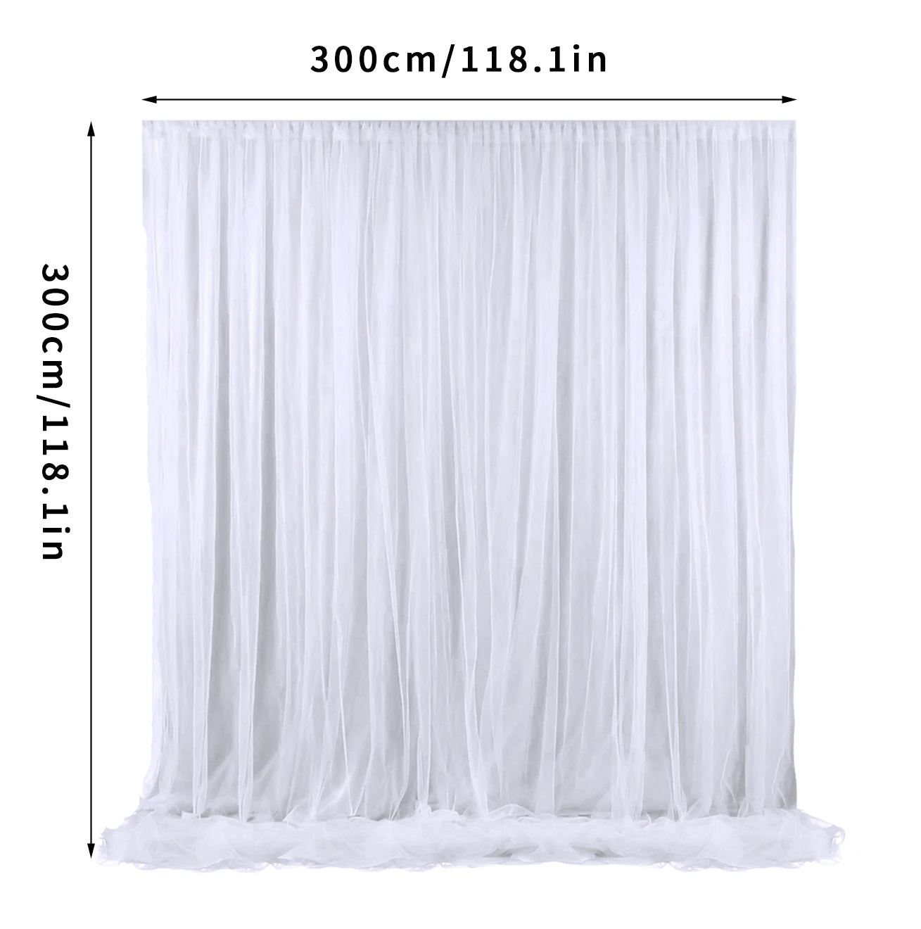 White Stage Wedding Party Backdrop Photography Background Drape Curtains 3 M