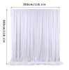 White Stage Wedding Party Backdrop Photography Background Drape Curtains 3 M