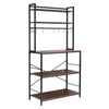 Kitchen Bakers Rack Industrial 5-Tier Microwave Oven Stand Freestanding Kitchen Utility Storage Shelf Workstation Organizer