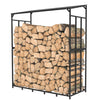 Extra Large Tall Outdoor Firewood Rack with Cover Heavy Duty Square Strong Stand Rack with Waterproof Cover for Fireplace Garden