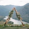 Triangle Arch Wooden Arch for Wedding Ceremony, Wooden Arch Decor Rustic Wedding Arch Decorations for Garden Wedding, Parties