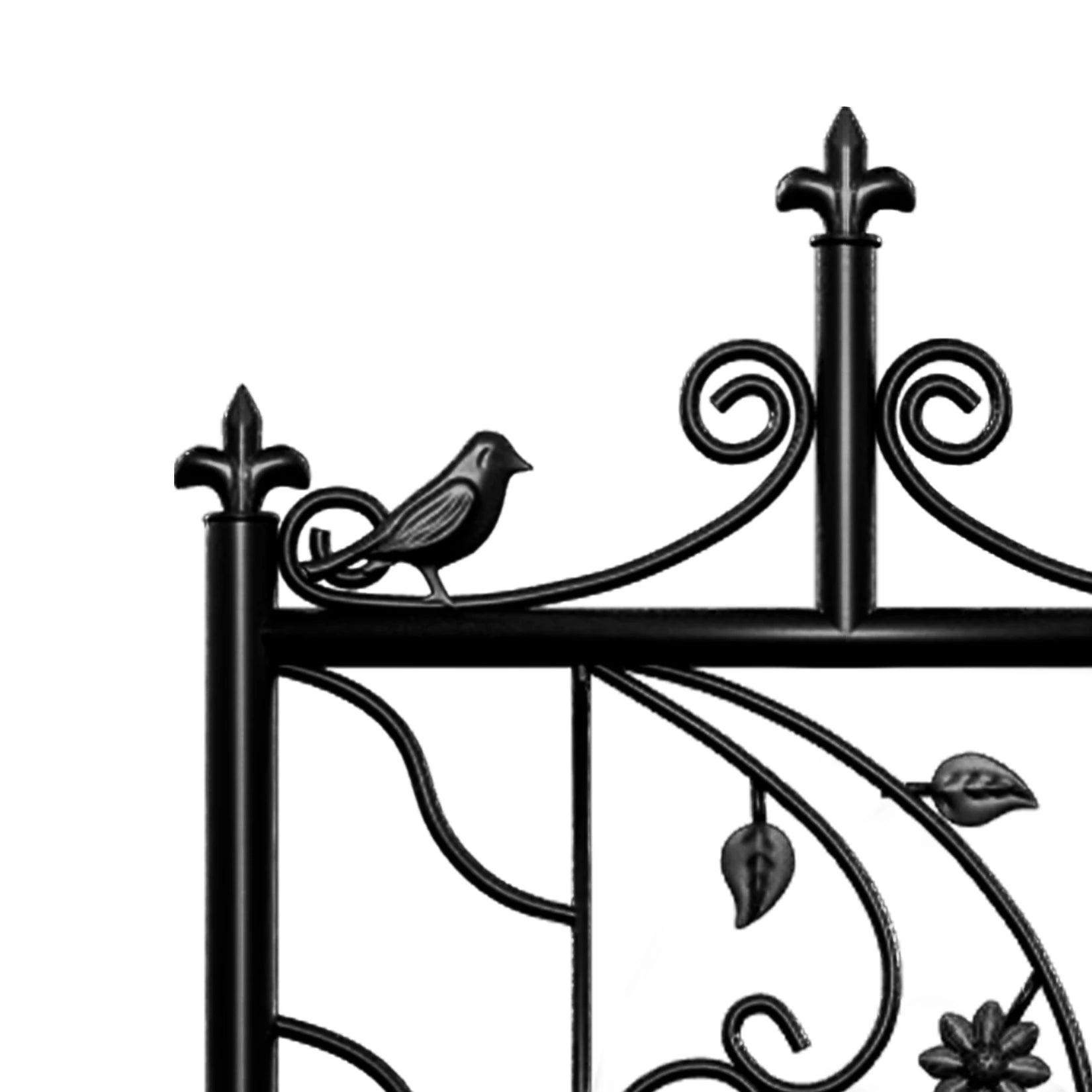 71 " Garden Trellis Decorative Outdoor Tall Metal Fence Black Lattice Panel Yard Corner Décor for Climbing Plant Flower