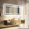 LED Bathroom Mirror Large Illuminated Dimmable Vanity Mirror with Lights, Backlit and Front Lighted Makeup Mirror for Wall