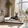 Large Dog Sofa Bed Deluxe Tufted Elevated Jumbo Dog Couch Bed Made Velvet - Pet Giant Snuggle Sofa Lounger Memory Foam