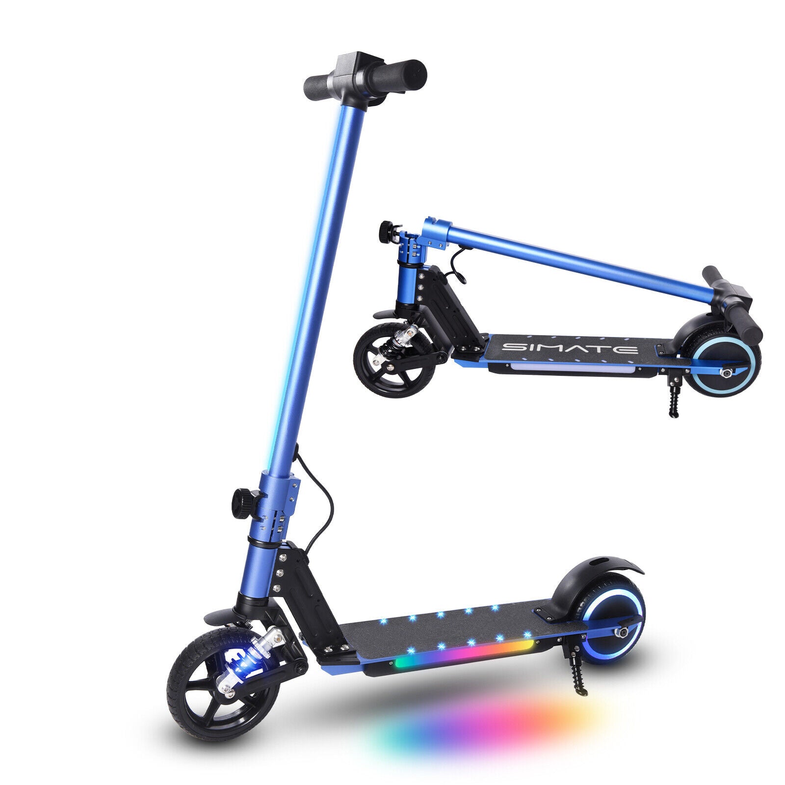 Scooters électriques pour enfants et adolescents, scooter électrique pliable avec absorption des chocs, 14 km/h