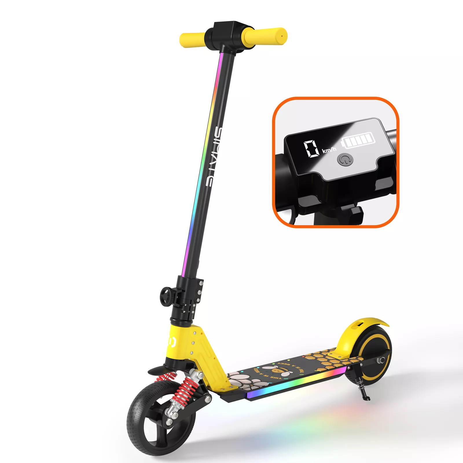 Electric Scooters For Kids and Teenagers, Folding E-Scooter With Shock Absorption, 14km/h