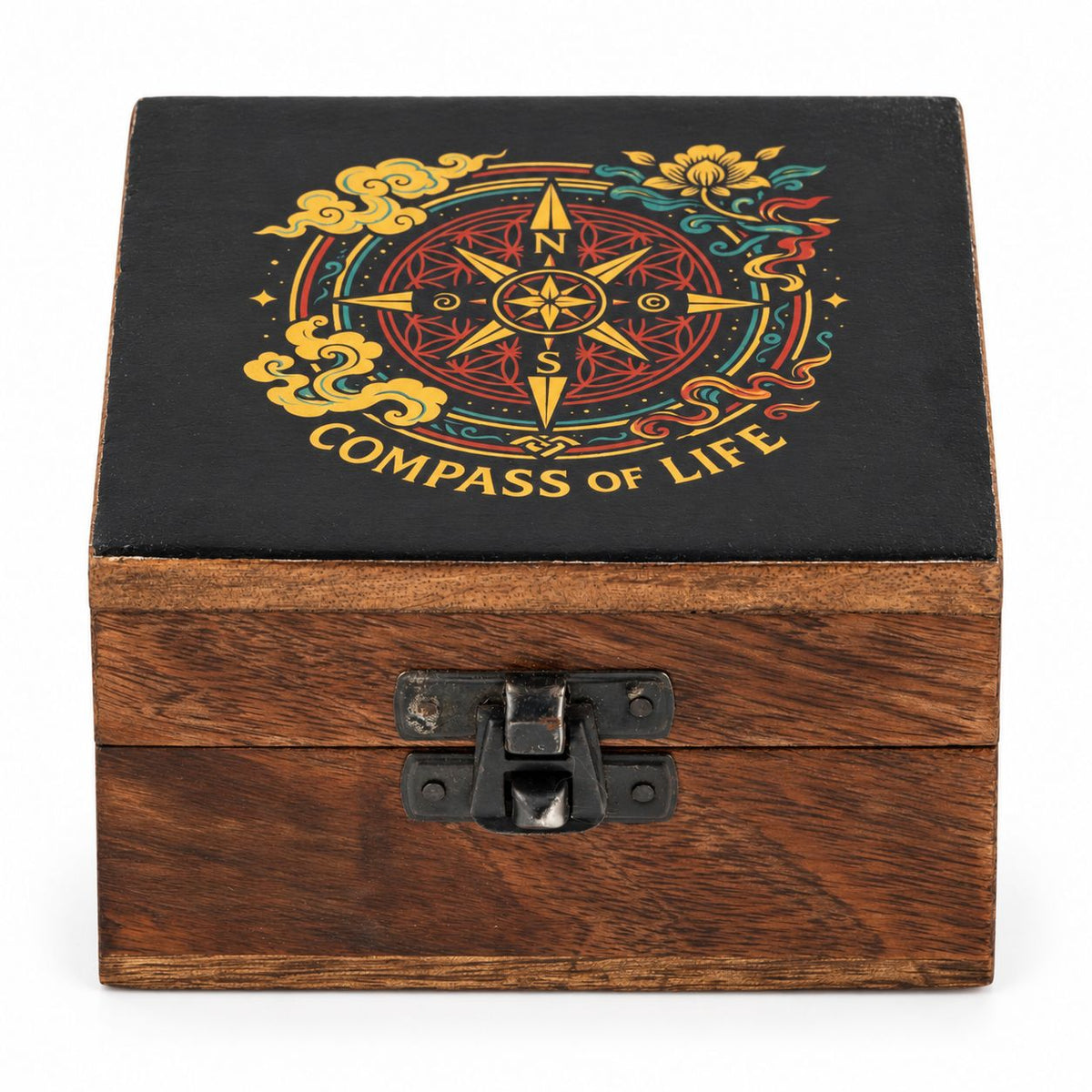 Small Enamelled Box -  Compass of Life