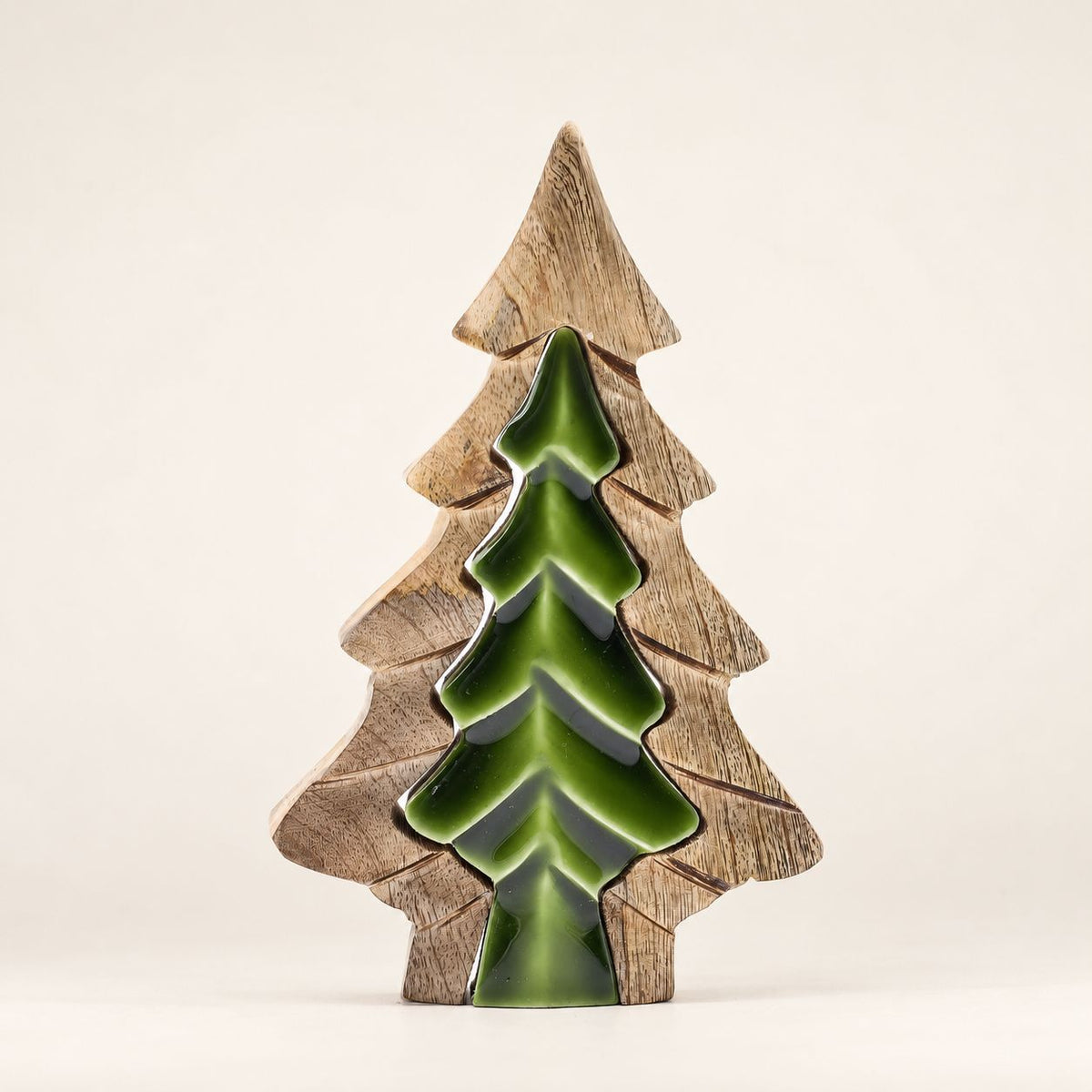 Lost in the Forrest - Small Tree in a Tree Wooden Decoration - 15x10cm