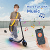 Electric Scooters For Kids Bluetooth LED Display 14km/h Pedal Lights E-Scooter