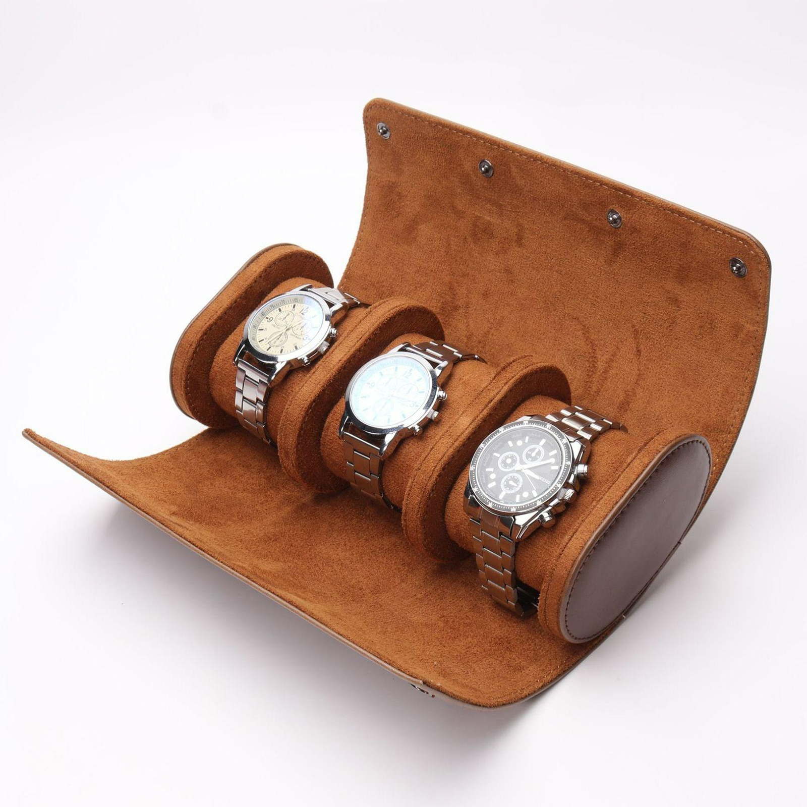 Leather Vintage  Pouch Holder Watch Box Detachable