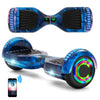 Hoverboard 6,5 pouces, scooter intelligent à auto-équilibrage avec Bluetooth et lumières LED, meilleurs cadeaux pour enfants, adolescents et adultes