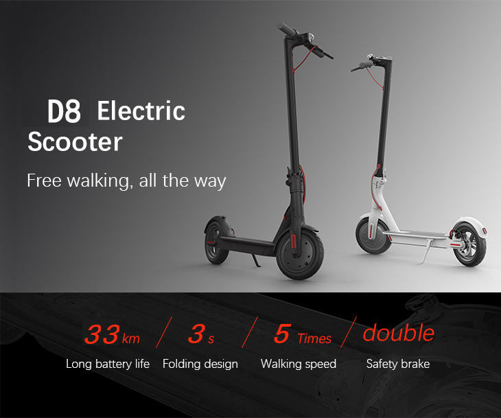 Foldable Portable Scooter Adult 8.5 Inch 350W with LCD display and App control