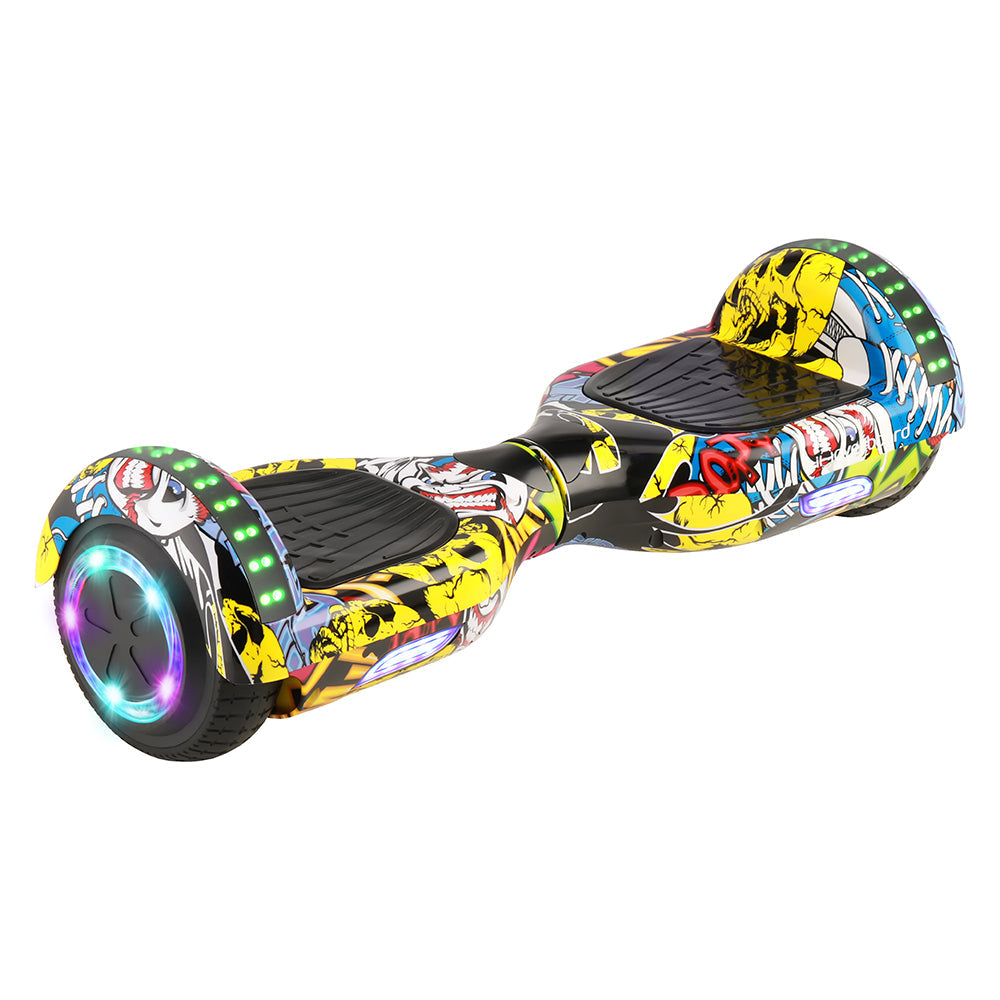 Hoverboard 6,5 pouces Scooter auto-équilibré avec Bluetooth et lumières LED Meilleurs cadeaux pour enfants et adolescents