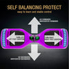 Purple Hoverboard 6.5 Inch, Smart Self Balancing Scooter with Bluetooth & LED Lights