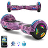 Hoverboard 6.5 Inch, Smart Self Balancing Scooter with Bluetooth & LED Lights Best Gifts For Kids Teenager and Adults