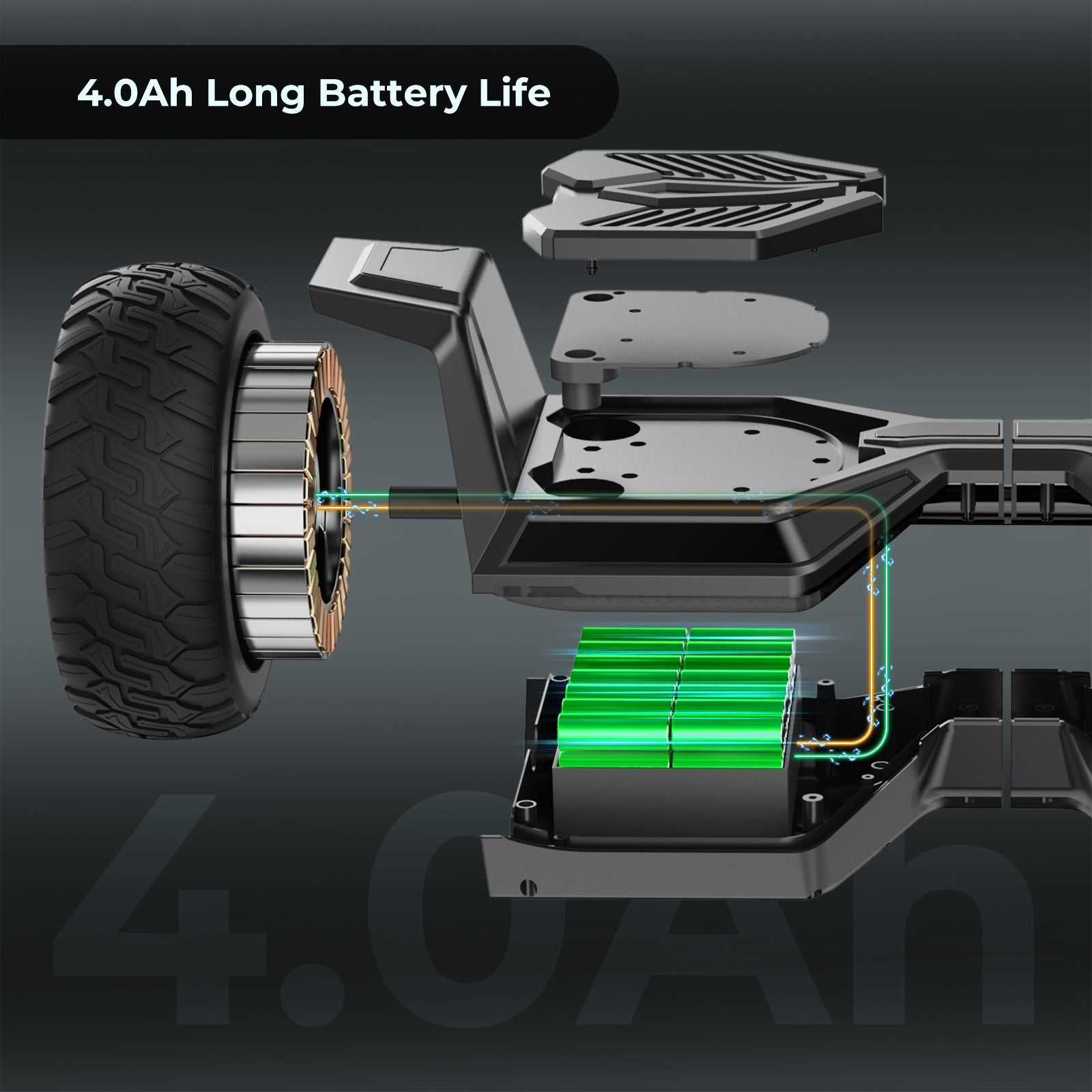 All Terrain Offroad Hoverboard 8.5" with Bluetooth Music Speaker, LED Lights, Christmas Birthday Gift For Kids, Adults & Teenager